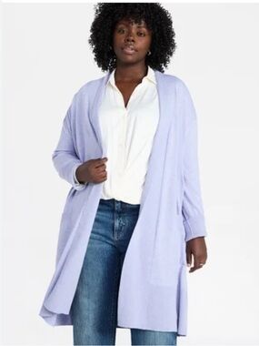 Terra & Sky Lavender Open-Front Cardigan